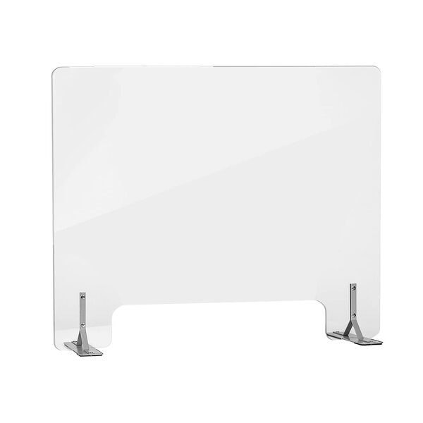 Melody Sneeze Guard For Countertop Plexiglass Protective Shield Portable Freestanding Clear